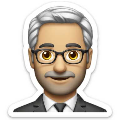 40yo male Iranian lawyer without tie sticker