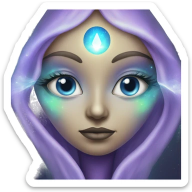 Pleiadian alien female third eye sticker
