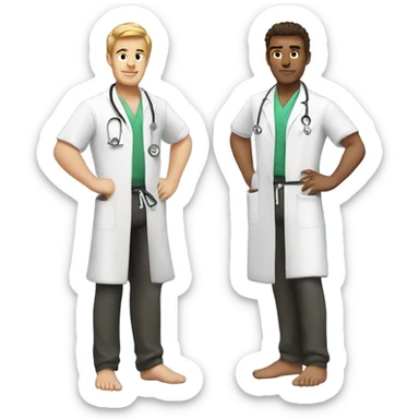 Doctor, handsome karate guy, smart sticker