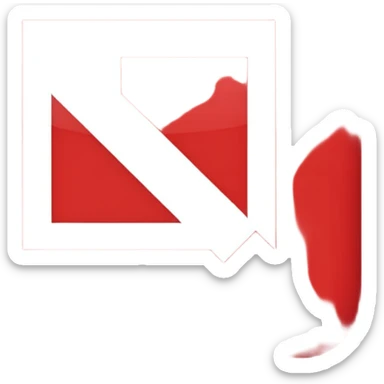 a red square with the word "ur pist" in the middle of the square sticker