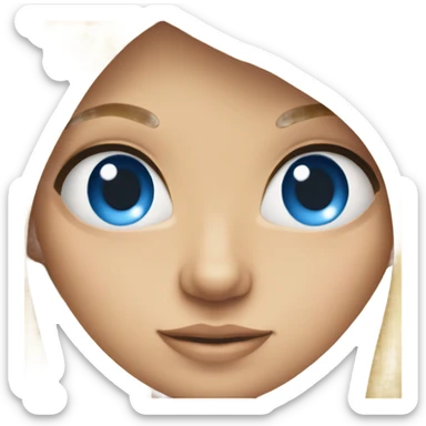 A blonde blue eyed half dutch half Brazilian girl sticker