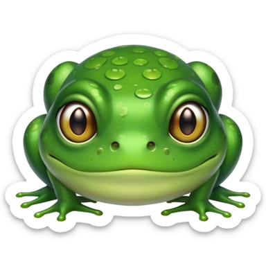 Frog with Asian eyes sticker