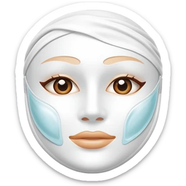 a white skincare beauty mask pack for face, except on the face, just only product sticker