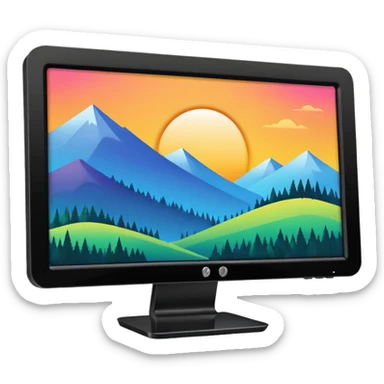 desktop monitor with thick bezel frame sticker
