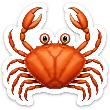 generate a emoji combine crab and human sticker