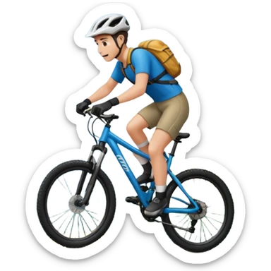 Bicicleta Mtb, ciclista montado, montaña sticker