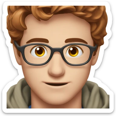 Peter Parker face with dot eyes sticker