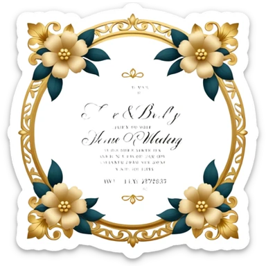 wedding invitation sticker