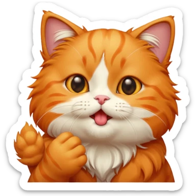 A cute cat emoji blowing a kiss with a little bite sticker