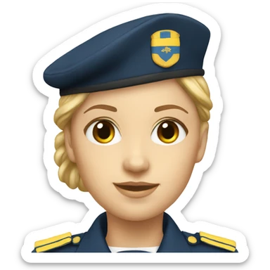 A Female swedish sea cadet  sticker