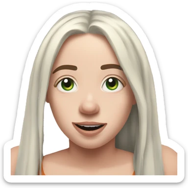 give me a billie eilish emoji in the Happier than ever era sticker