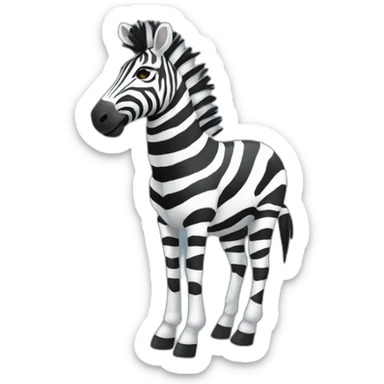 A zebra wearing air jordan sticker