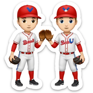 quiero dos equipos enemigos de baseball  sticker