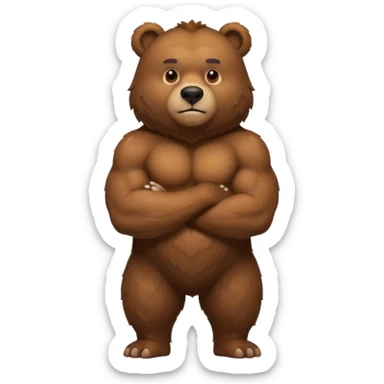 brown bear animal sticker