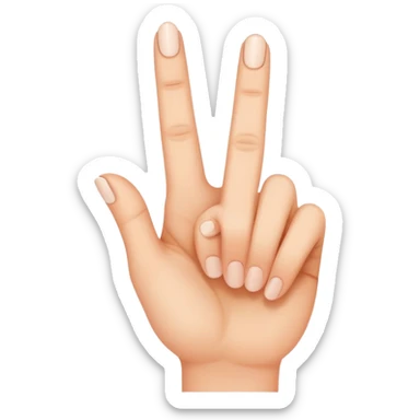 Hand with third finger down sticker