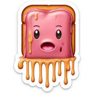  SPAM meat melted pink dripping sauce monalisa monster sticker