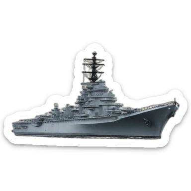 Battleship Iowa sticker