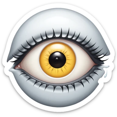 White only Eye,s sticker