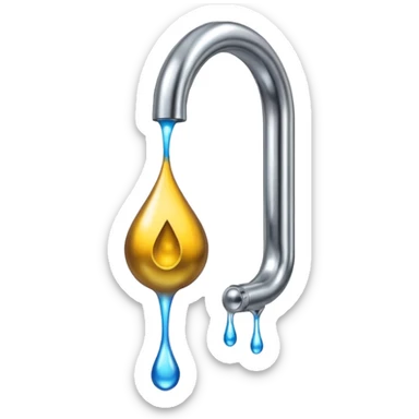 crypto currency symbol  named CryptoTap think more a tap or faucet  sticker