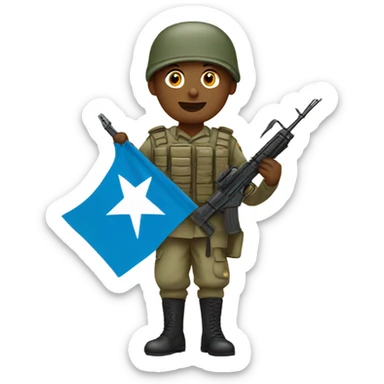 soldier with somaliaflag sticker