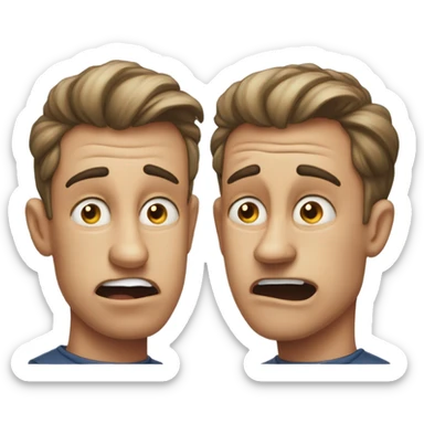 man with bad breath sticker