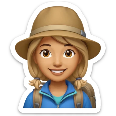 memoji face iphone: celebrity women hiking sticker