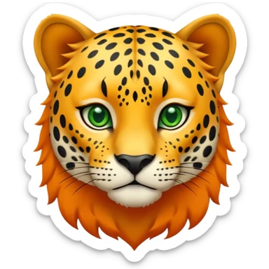 A high-resolution photo-realistic digital illustration of a young jaguar, chest upward A high-resolution, photo-realistic digital illustration of a majestic young jaguar sticker