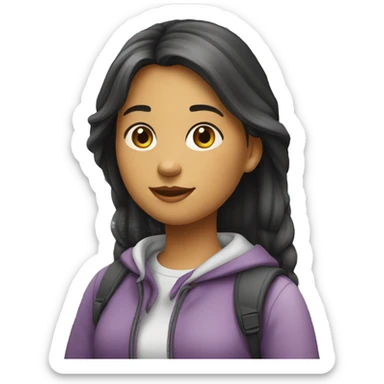 une jeune fille etudiante sticker