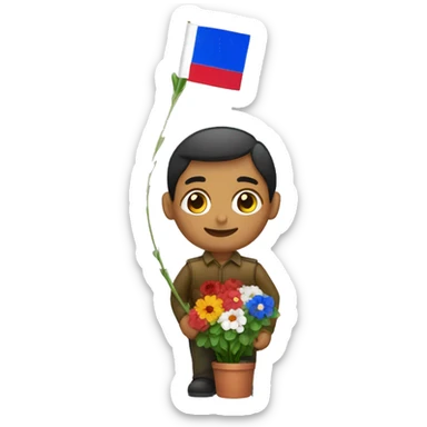 florist and Armenian flag sticker