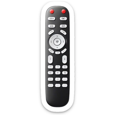 Black tv remote control sticker