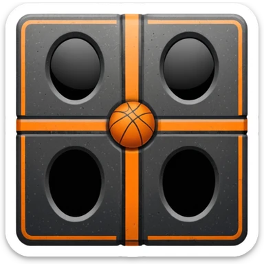 Basketball ground sticker