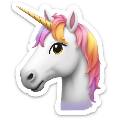 Rainbow Unicorn Emoji sticker