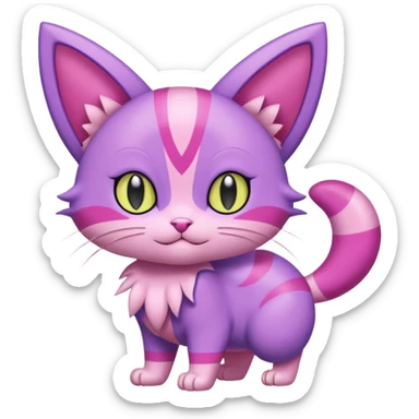  Fey Toony Skitty-Delcatty-Sprigatito-Purrloin-fusion-hybrid sticker