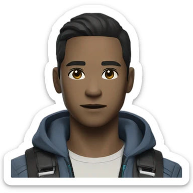 Android Connor from the video game detroit become human sticker