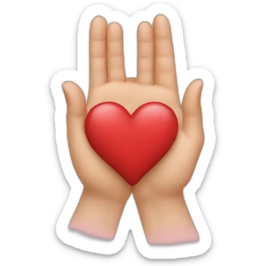 fingers of two hands creating a heart shape sticker