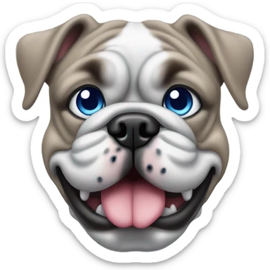 Bulldog francés gris con ojos azules sticker