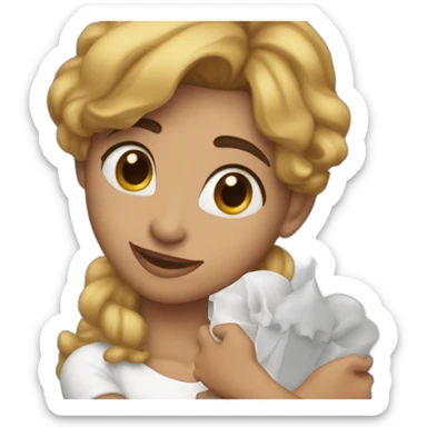 Person holding a sign that says “Happy Birthday Priya” sticker