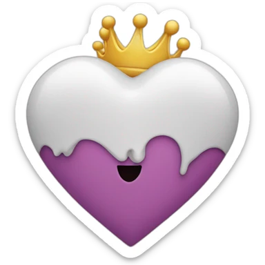 Corazon con una corona sticker