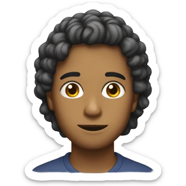 una persona suspirando de alivio sticker