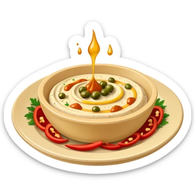 hummus plate sticker