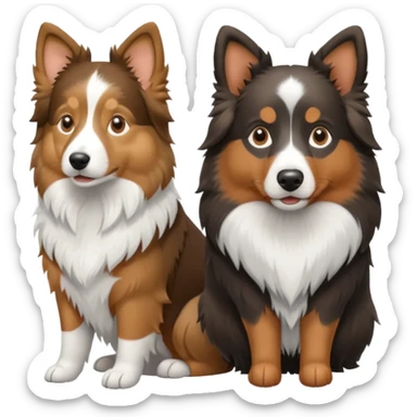 Shetland sheepdog and Australian shepherd sticker