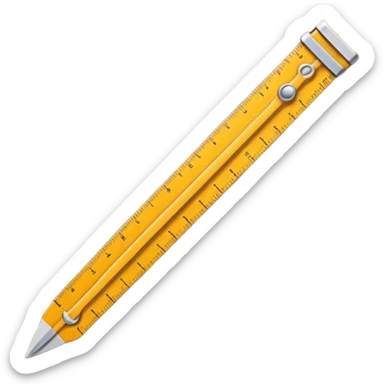 penis made out of a ruler sticker