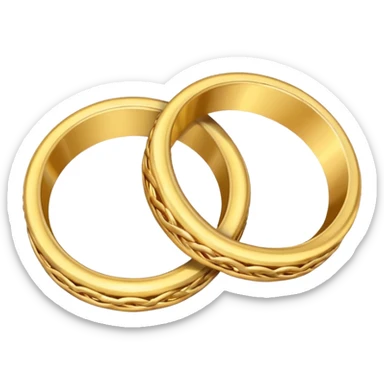 Create a double ring emoji which shows date fixed sticker