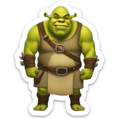 Ogre Shrek with Donkey sticker