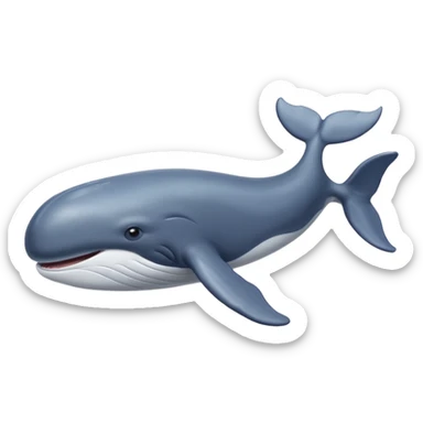 whale swimming in sea water sticker