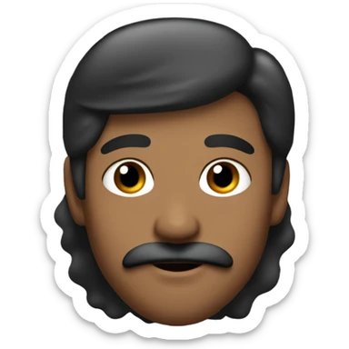 UN JOVEN CON BIGOTE Y LETES TRANSPARENTES CON PELO NEGRO PERO PIEL TRIGUEÑA  sticker