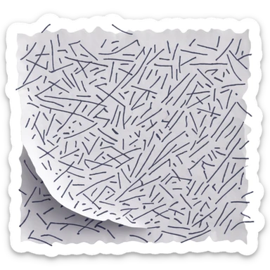 A piece of paper covered in chaotic, random black scribbles. The lines are so dense that most of the paper looks almost black from over-scribbling. Drawn with a pen or pencil sticker