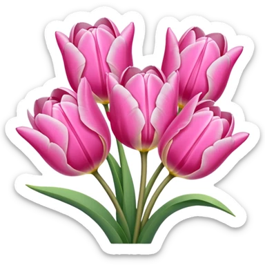 Tulipanes rosados sticker