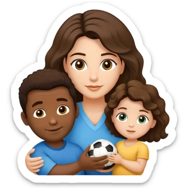  Casal com bebê. 1 homem e uma mulher e um bebê. O homem tem pele clara olhos castanhos e cabelo grisalho. A mulher tem pele morena clara, cabelos cacheados e castanhos. O bebê tem cabelo baixinho e loiro, olhos azuis e pele clara.  sticker