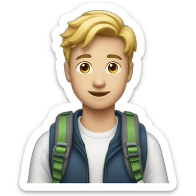 20 year old white man going to university sticker